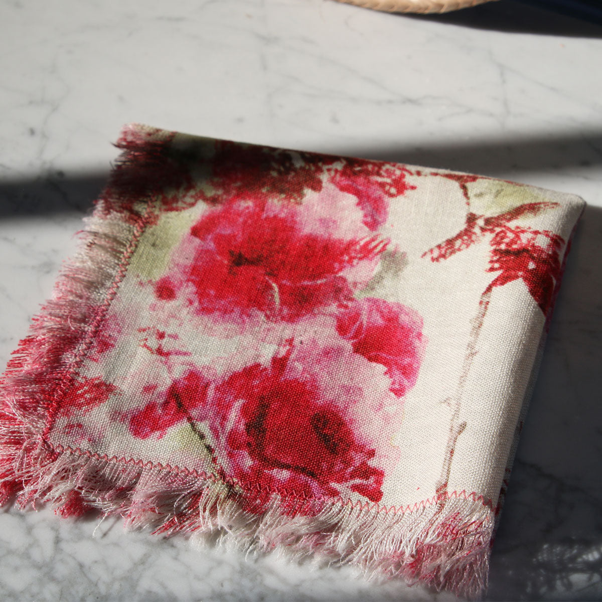 floral-cotton-napkin-handmade-in-usa-frayed-edge