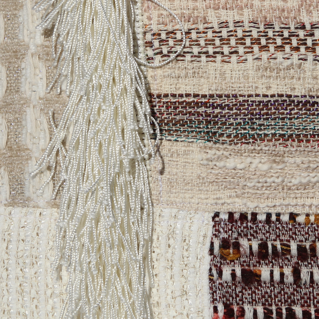fringe patchwork tweed pillowcase