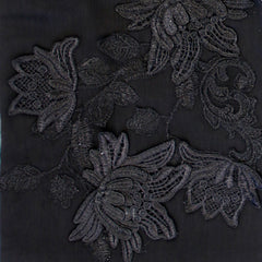 black embroidery applique