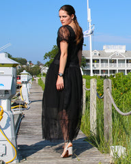 black lace dress in nantucket