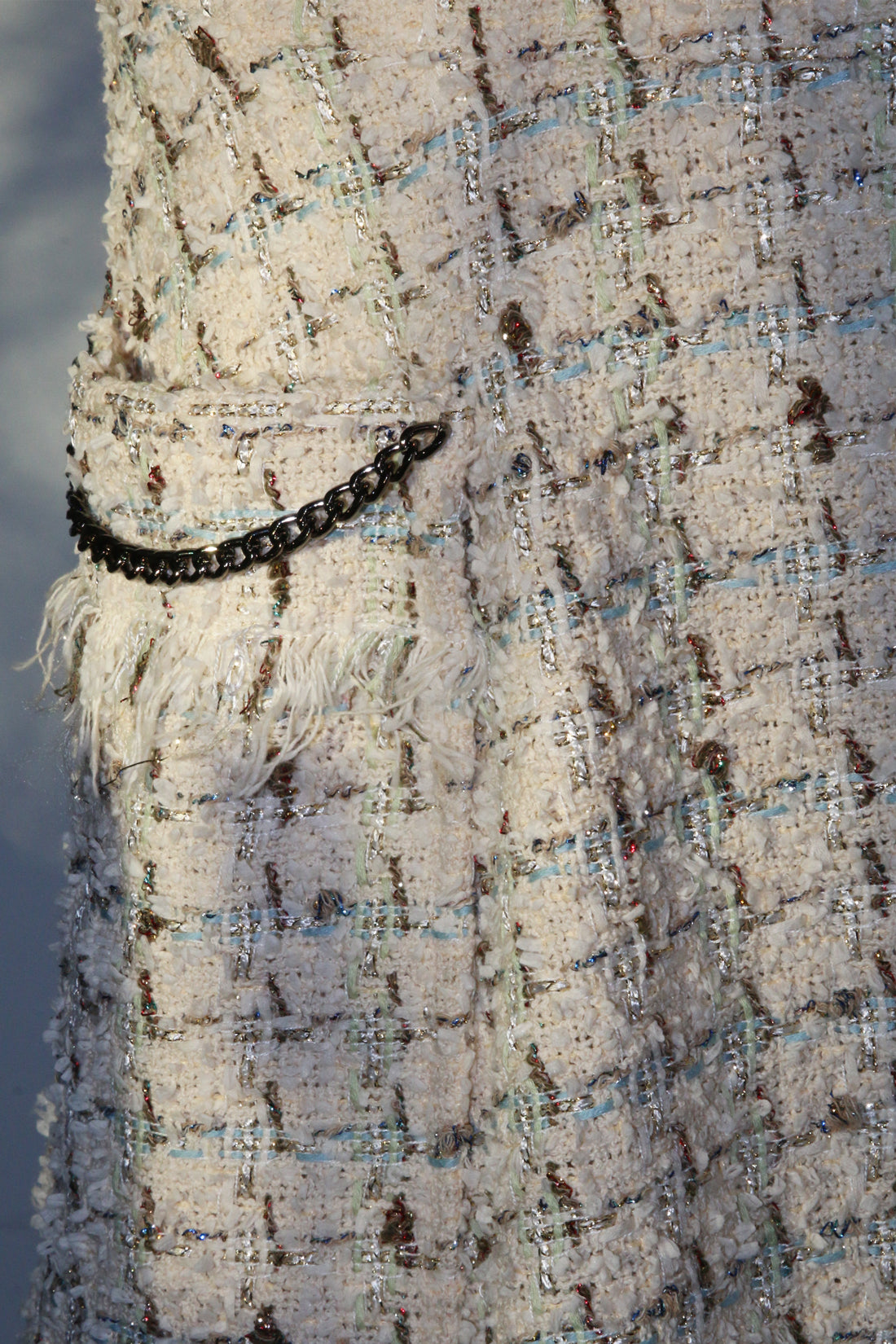 Tweed Skirt with Pockets