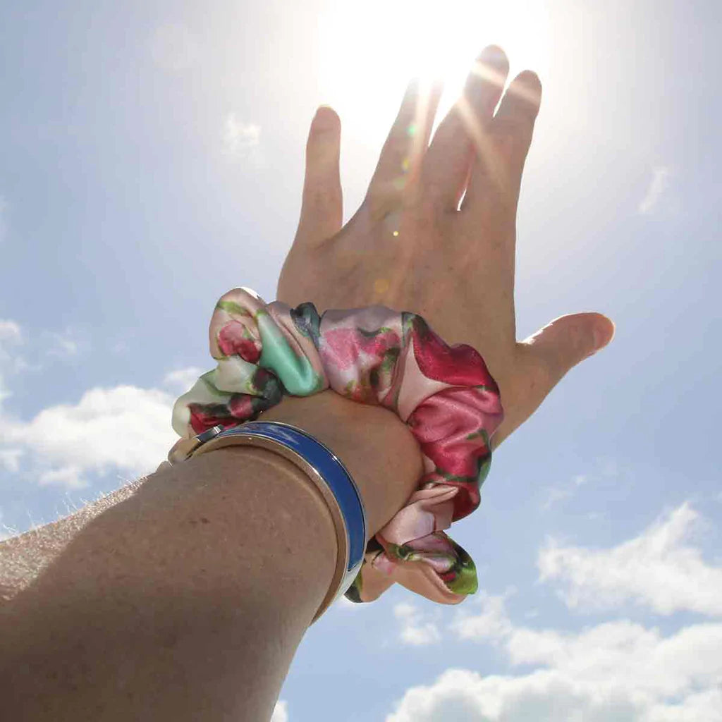 Italian Silk Hair Scrunchie / Print Options