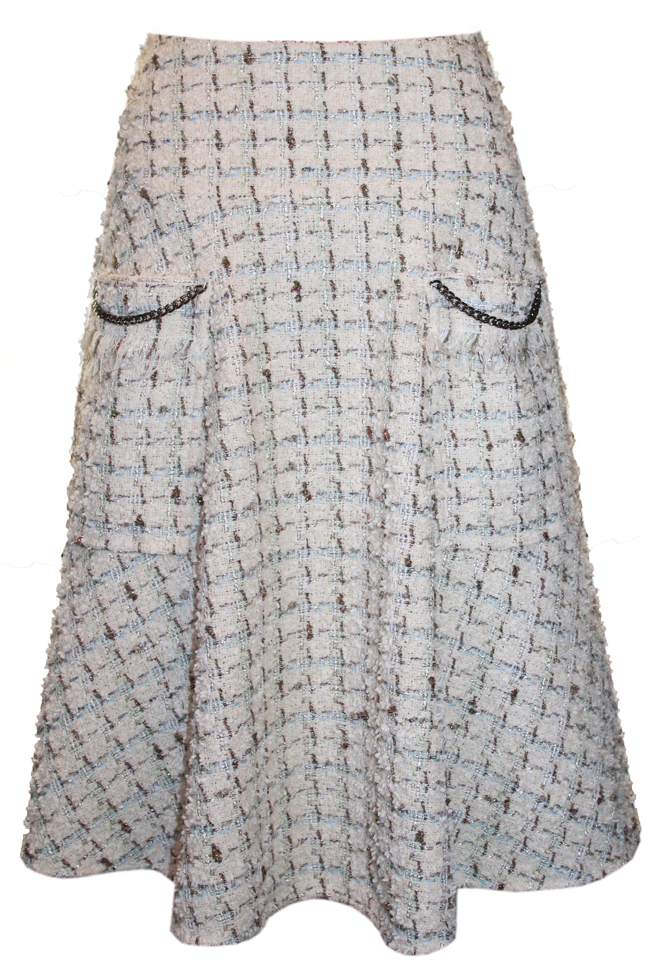 Tweed Skirt with Pockets