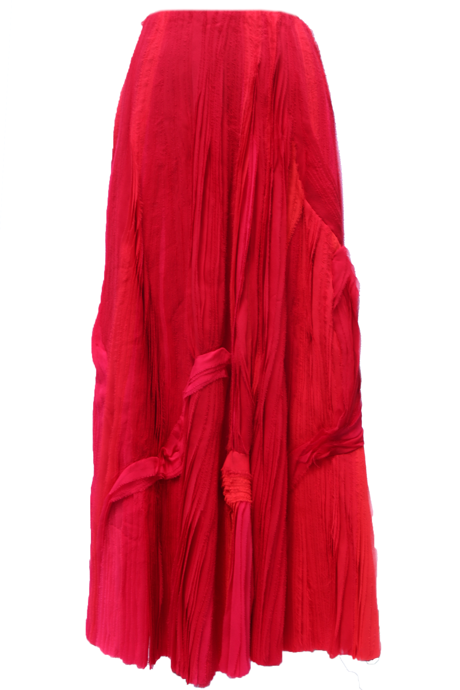 couture-red-silk-chiffon-skirt