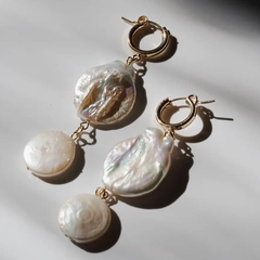 Double Freshwater Pearl Earrings by Metrix
