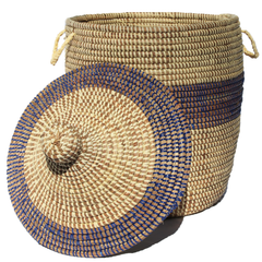    hamper-blanket-storage-with-lid-basket-navy-and-white-natural