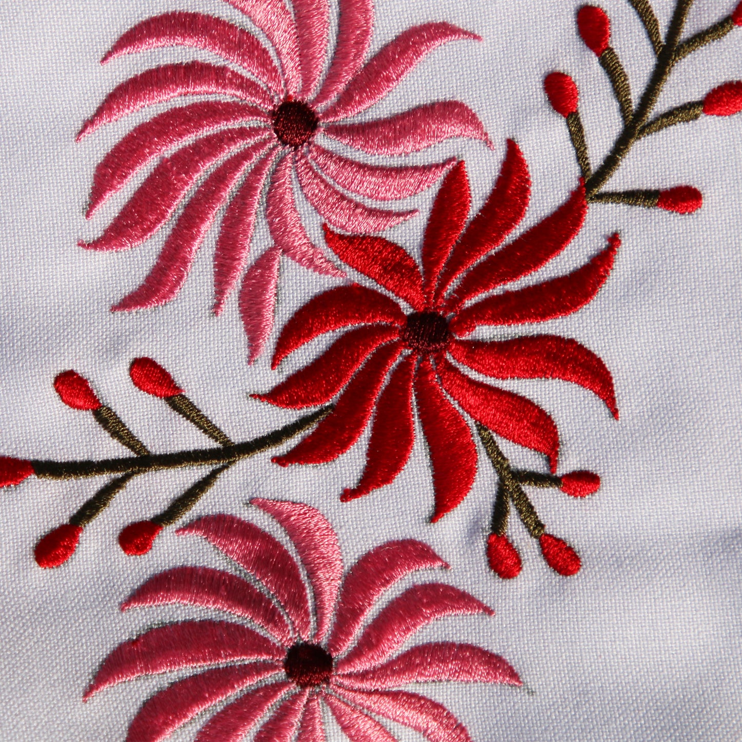 Floral Embroidered Dinner Napkin