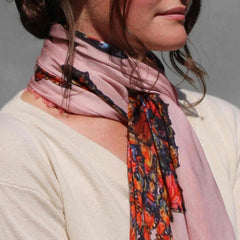 Pink Butterfly Skull Italian Modal Cashmere Scarf