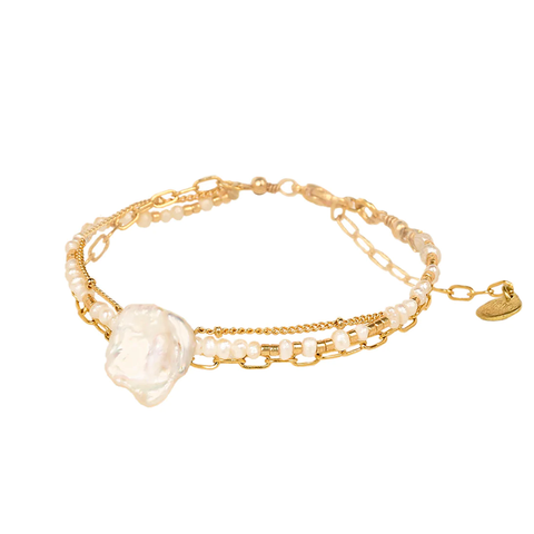 Pearl and Gold Maya Bracelet X Mishky