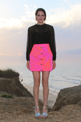 Saturated Orange and Pink Mini Skirt