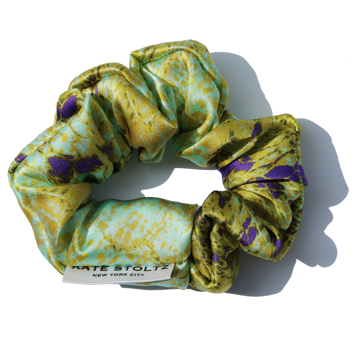 python-snakeskin-printed-Italian-silk-charmeuse-hair-scrunchie