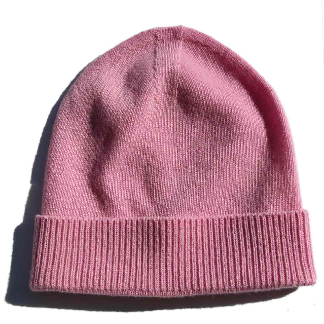 Pink Hat with Faux Fur Pom Pom/Multiple Colors Available