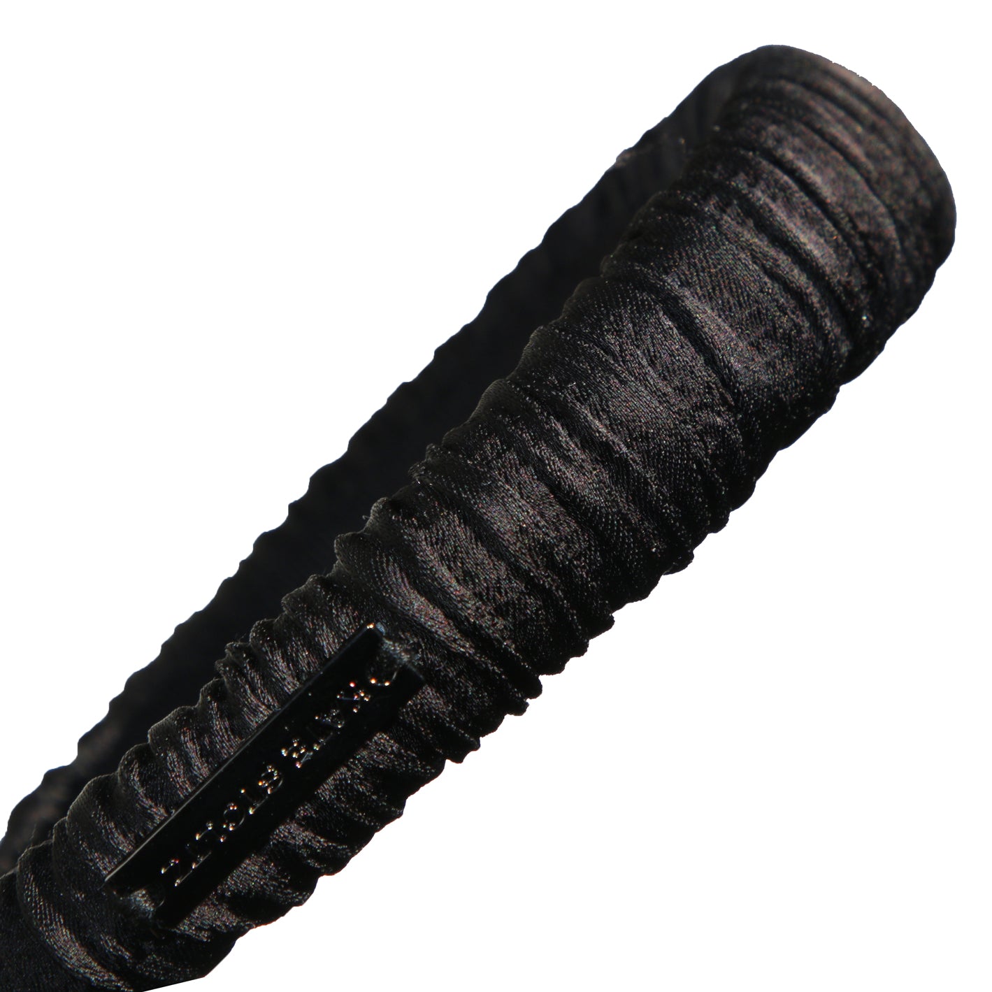 ruched-black-satin-silk-headband