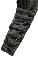     silk-covered-button-ruched-cuff-detail