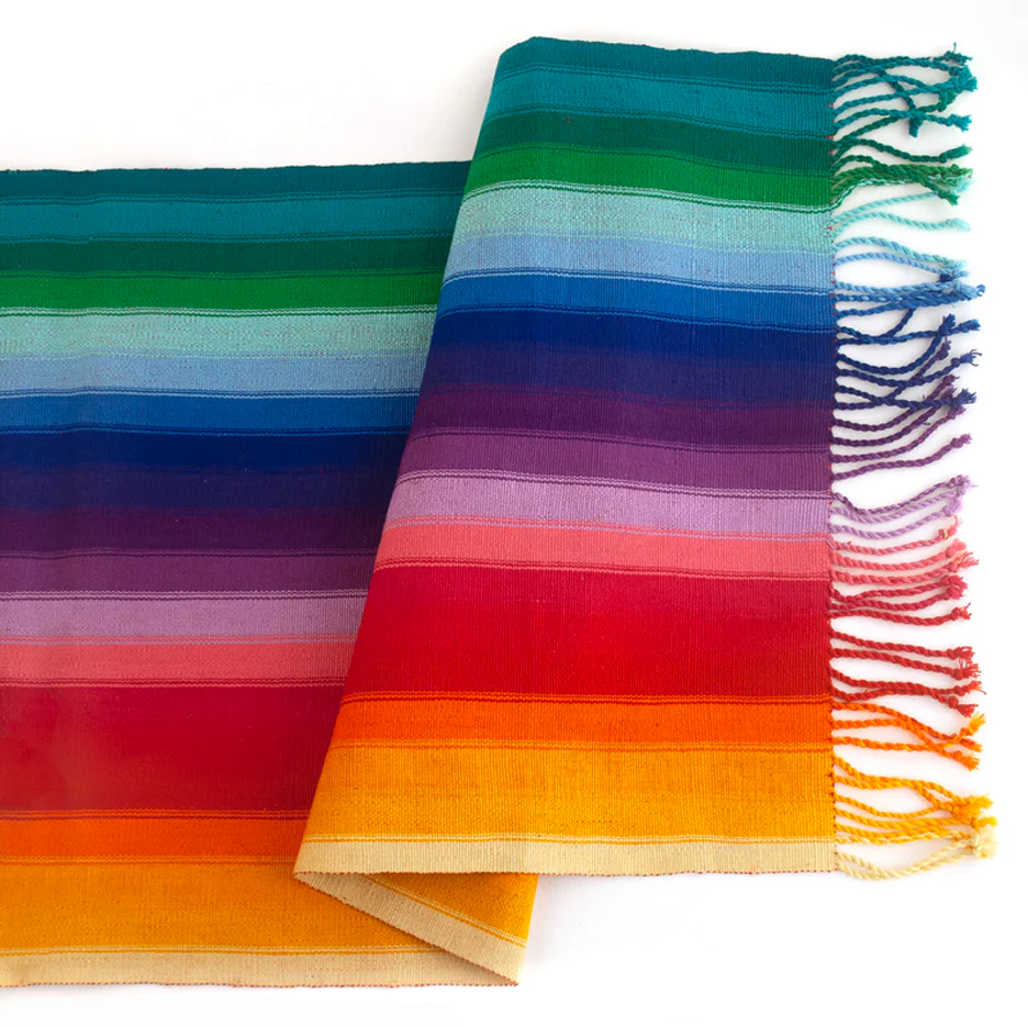 Striped Rainbow Table Runner