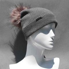 ultimate-grey-winter-hat-with-faux-fur-pom-pom