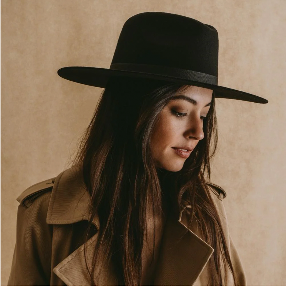 Morelia Black Wide Brim Fedora X Sandoval