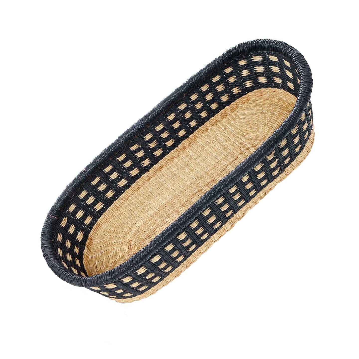 black and beige bolga storage basket .jpg