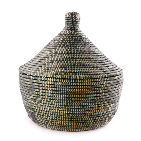 Storage Basket with Gourd Lid 13 x 15 inch / Multiple Color Options