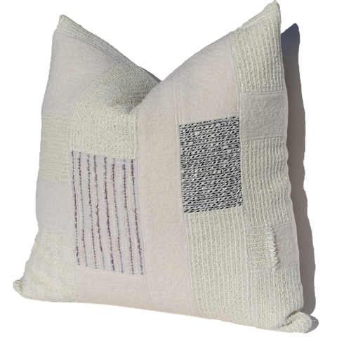 1/1 Vanilla Wool Patchwork Pillowcase