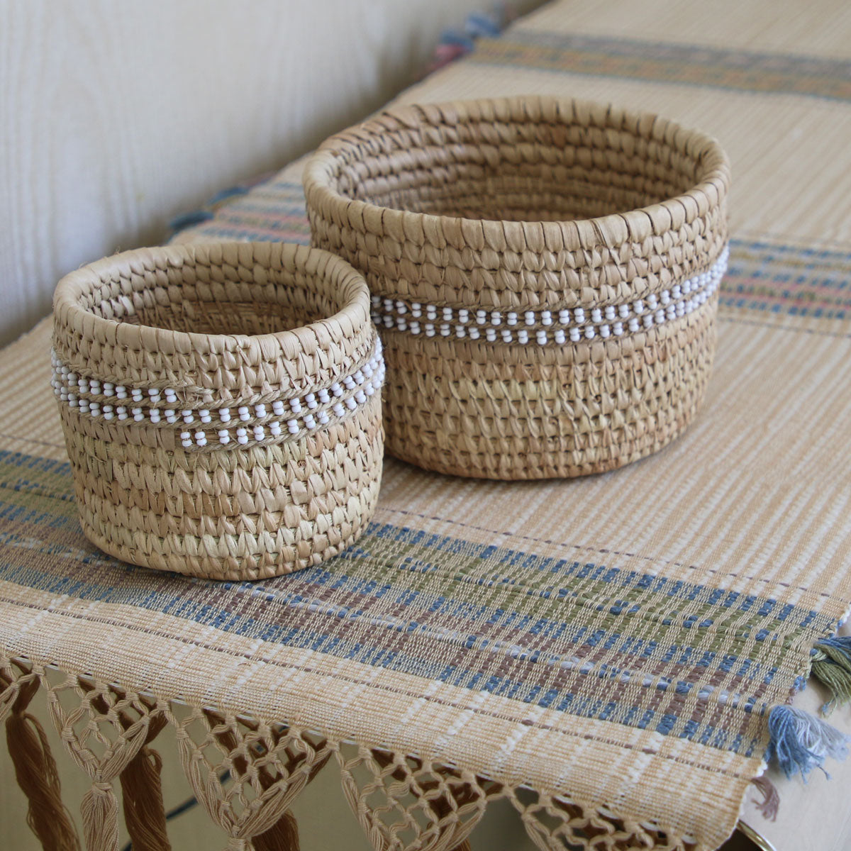 cream-blue-pink-table-runner-with-fringe
