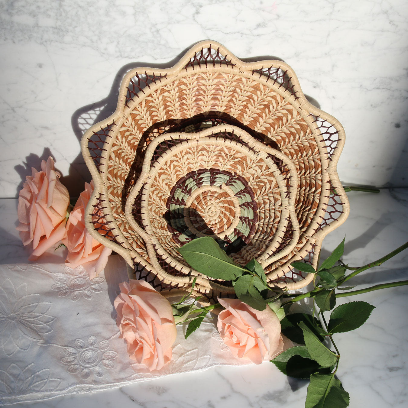 Martina / 2 sizes/ Delicate Handwoven Basket