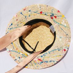       inside-of-handwoven-hand-painted-colorful-straw-beach-hat