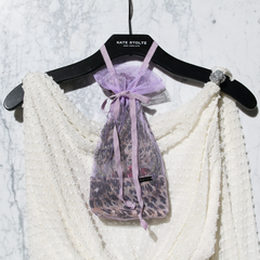 Lavender Tulle over Cheetah Print Closet Sachet