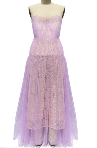 Lavender Tulle Lace Garden Gown