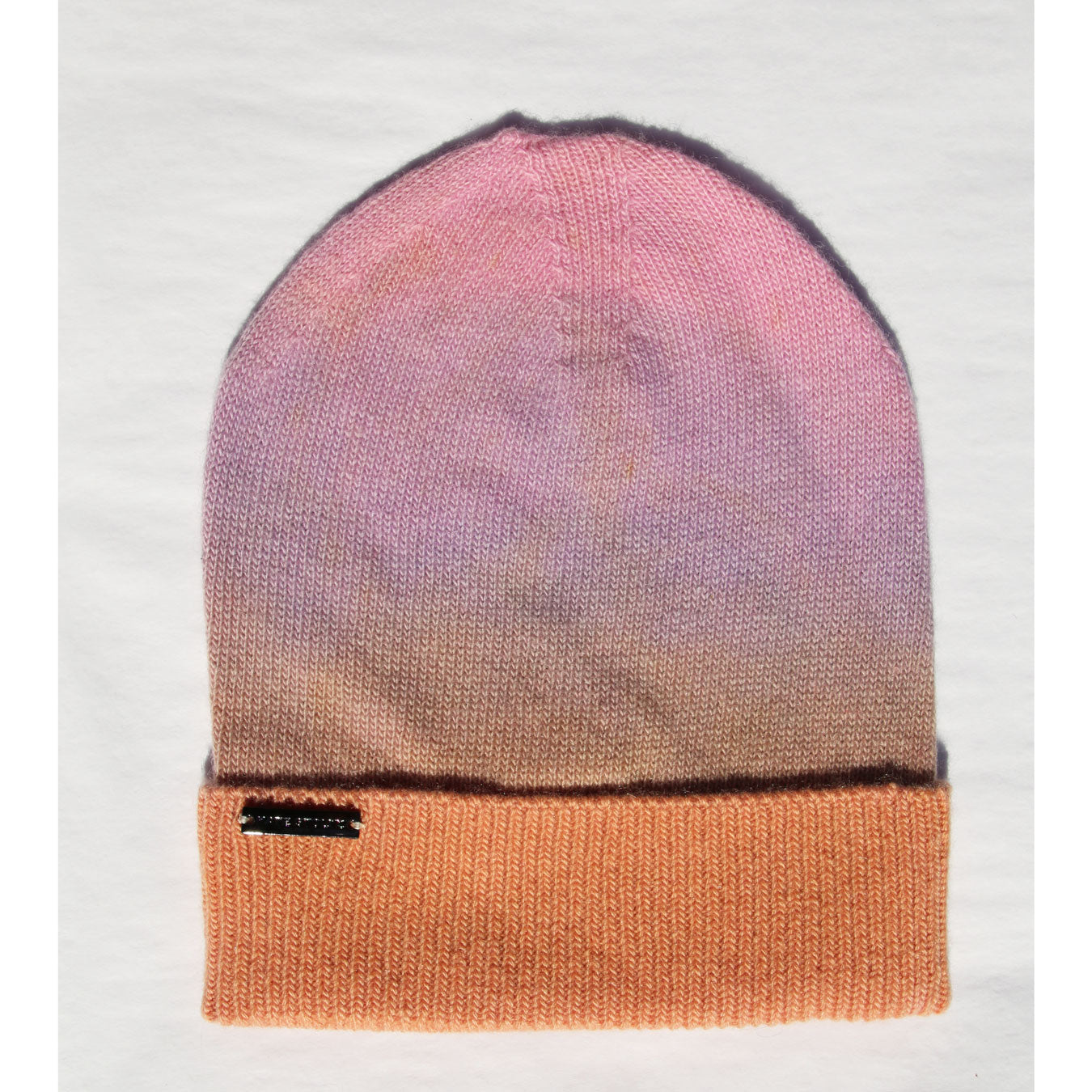 orange-pink-lavender-Cashmere-knit-one-of-a-kind-beanie-hat