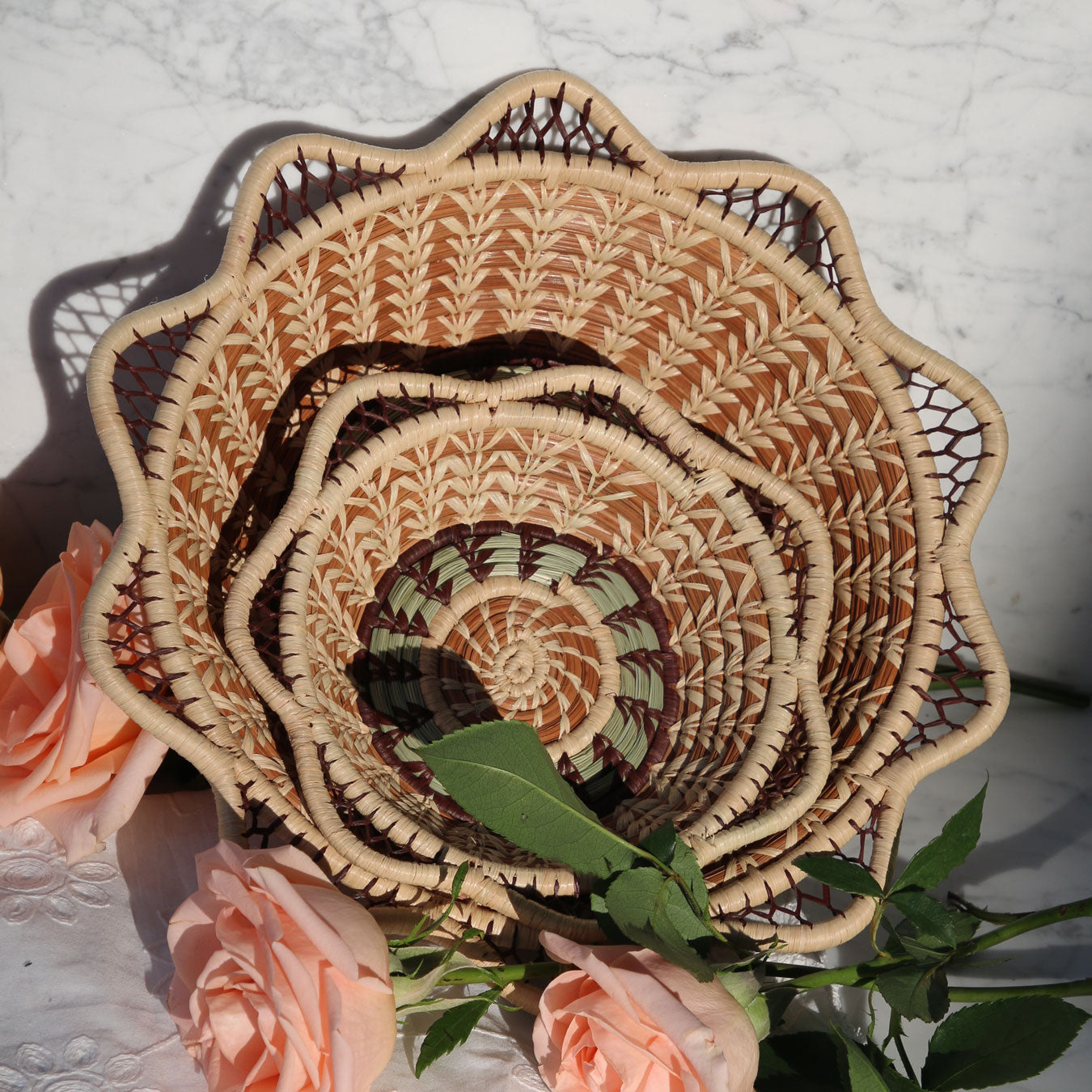 Martina / 2 sizes/ Delicate Handwoven Basket
