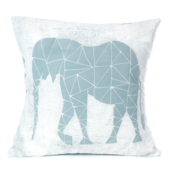 seagreen-white-crackle-paint-elephant-decorative-pillowcase