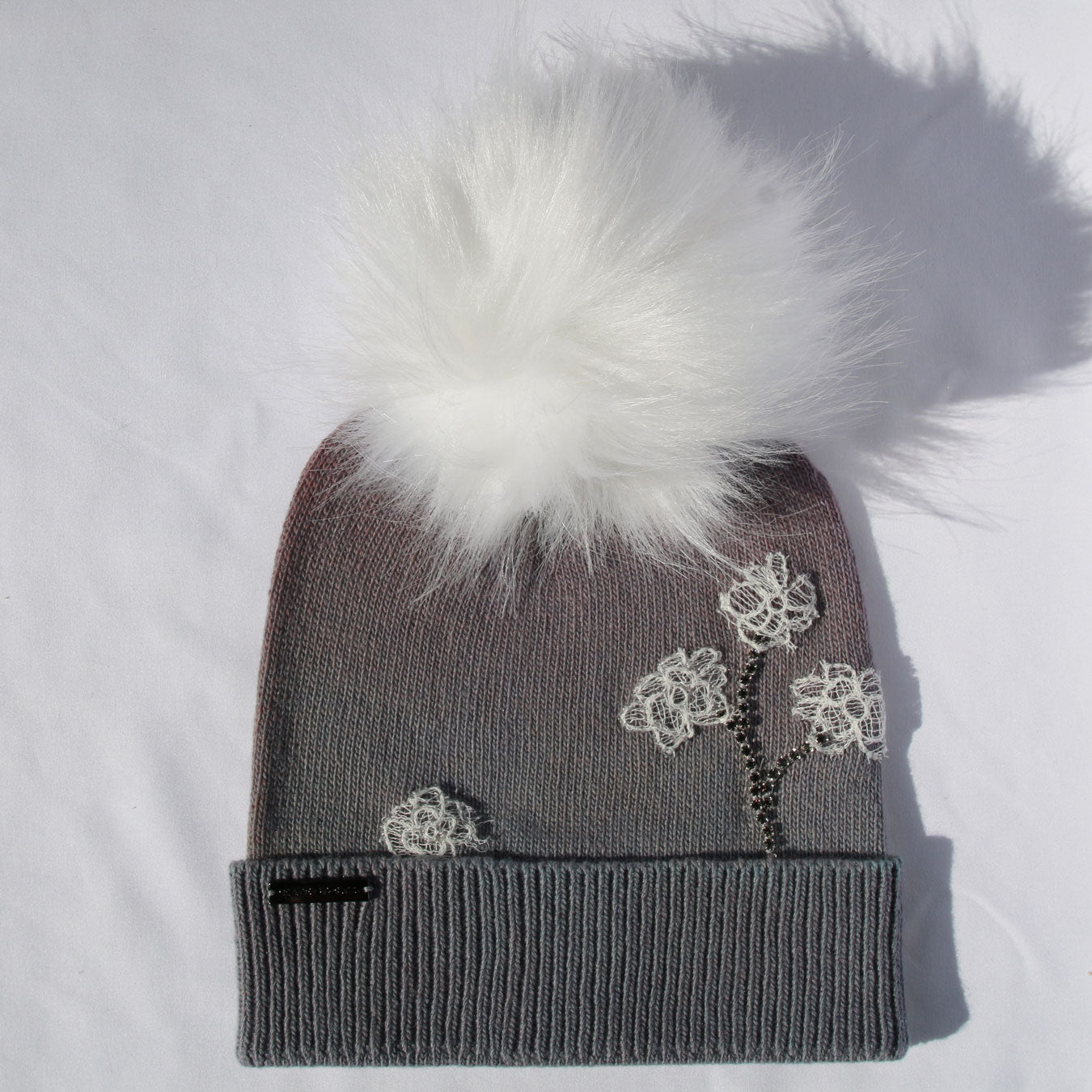 smoky-lavender-cashmere-womens-beanie-hat-with-large-faux-fur-pom-pom