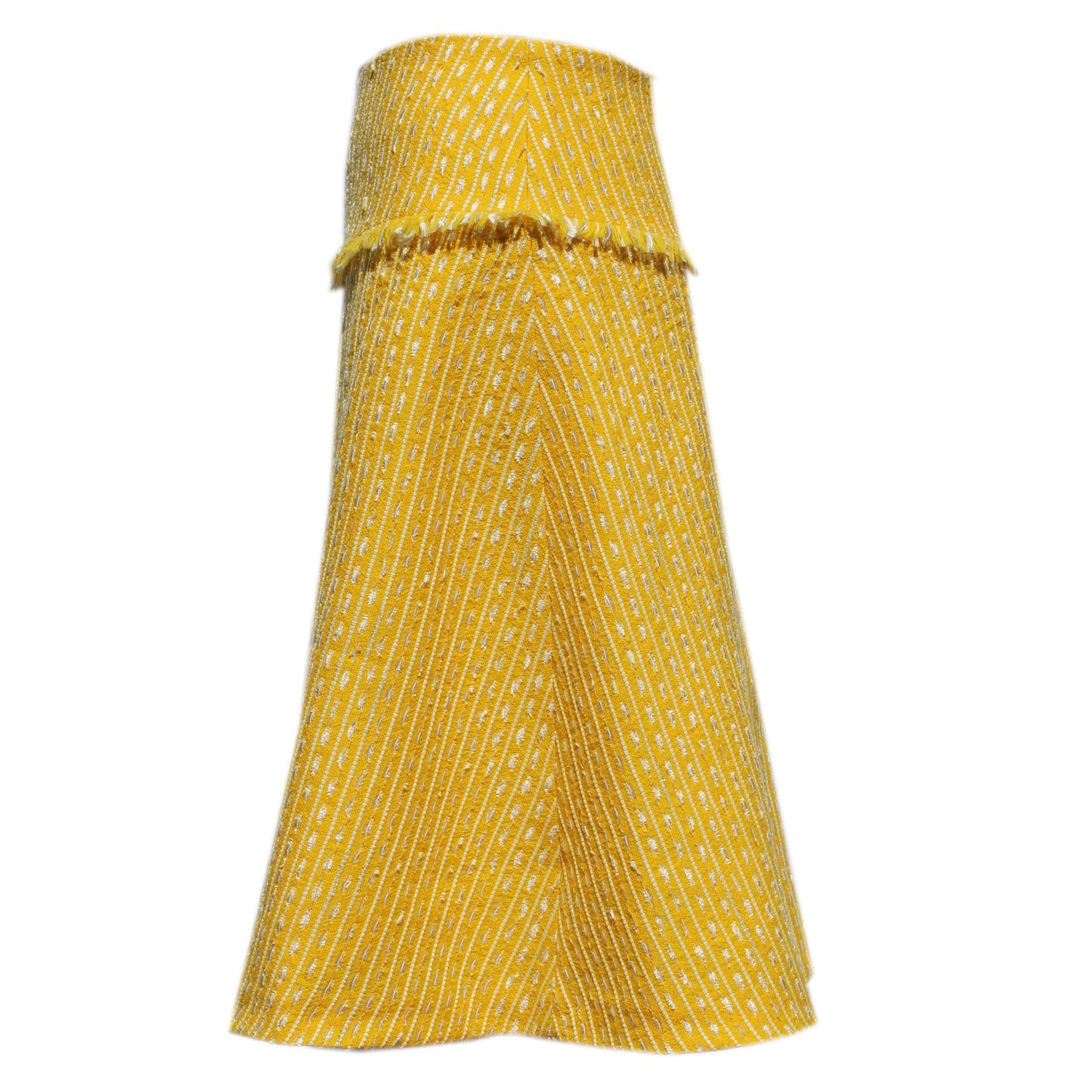 yellow-tweed-and-white-a-line-skirt