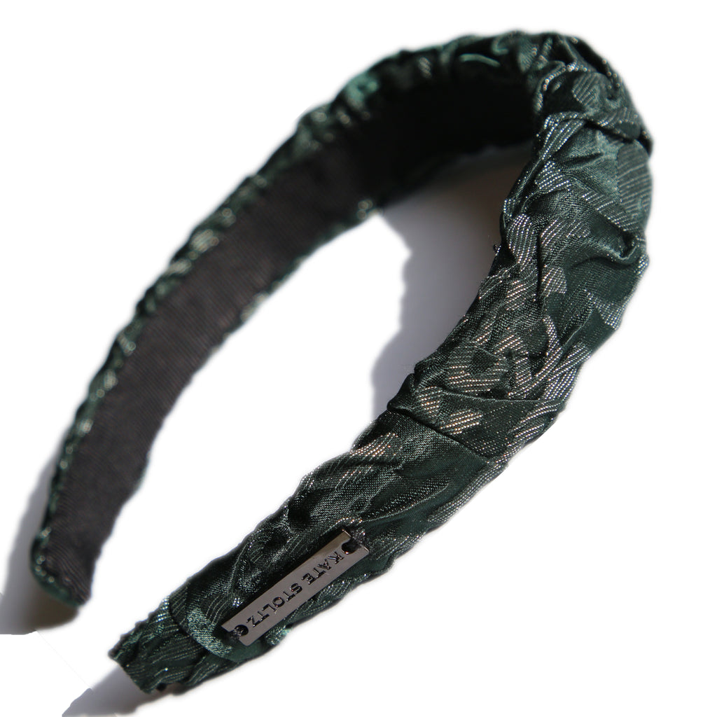    Ava-Metallic-and-Pine-Green-Headband