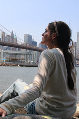 White Creme Regenerated Italian Cashmere Sweater