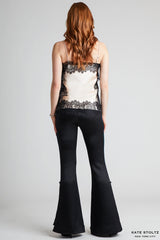 Bell Bottom Hammered Silk Pant