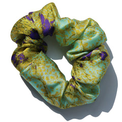 Lime-and-Purple-Python-Printed-Italian-Silk-Charmeuse-Scrunchie