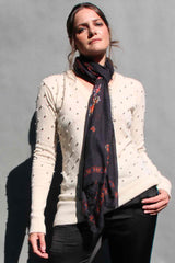 Silver Pearl Embellished Regenerated Italian Cashmere Sweater