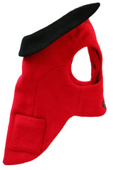 black and red cashmere dog coat