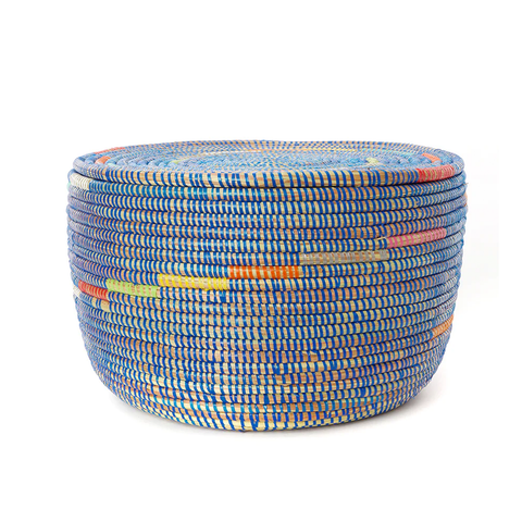 Flat Lidded Storage Basket 13 x 8 inch