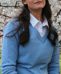 Cloud Blue Regenerated Italian Cashmere Sweater