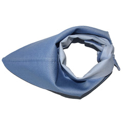 blue cotton shirting dog scarf 