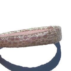 Iridescent Bubble Organza Brocade Headband/ 2 widths