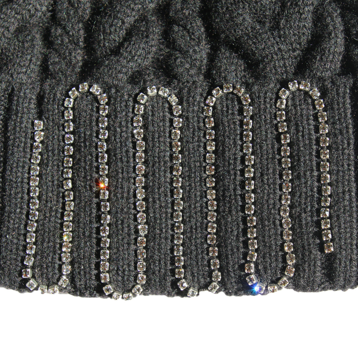 Isabel Cable Knit Hat with Custom Color Faux Fur Pom Pom