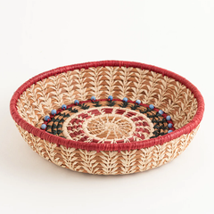 Blue Glass Bead Lorena Basket