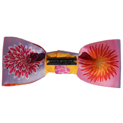 colorful floral handcrafted high quality french jacquard ribbon hairbow clip