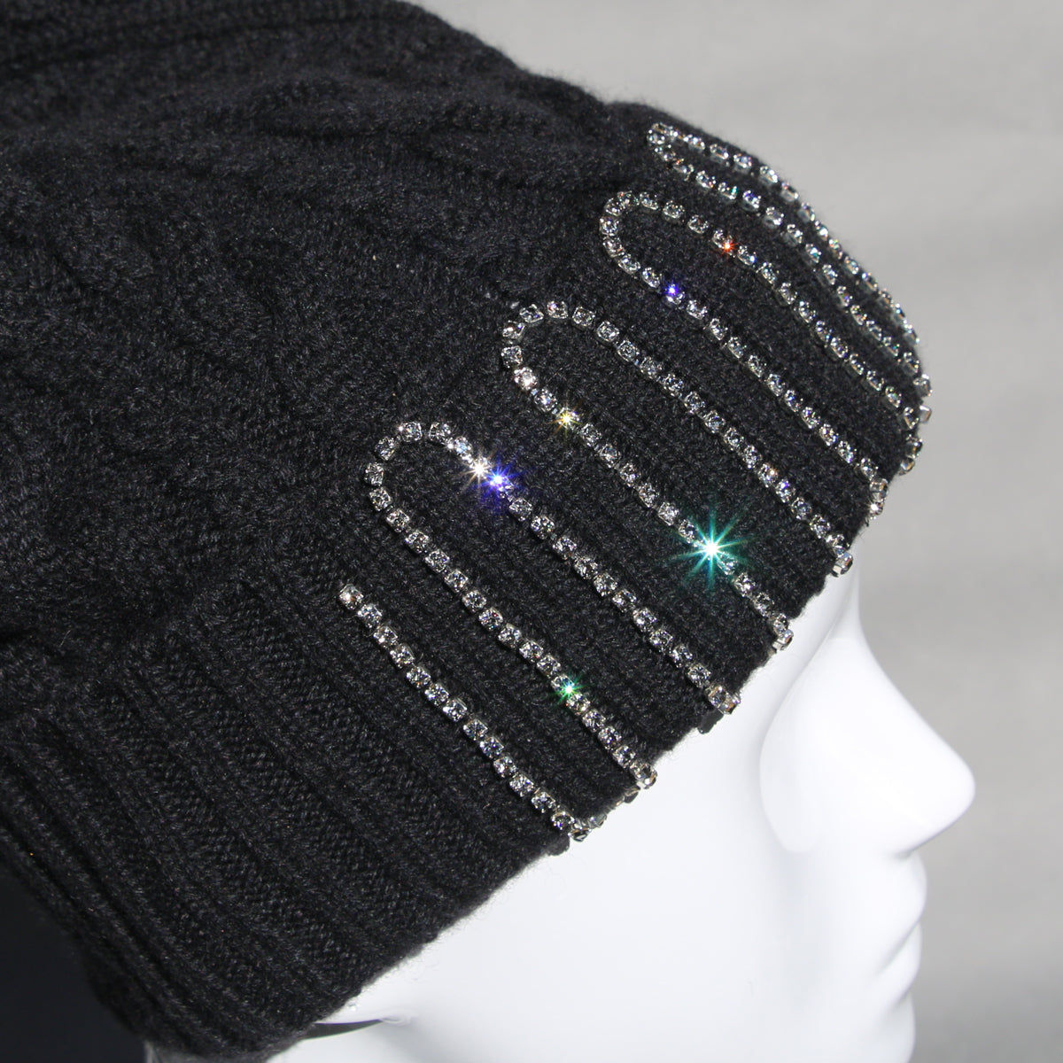 Isabel Cable Knit Hat with Custom Color Faux Fur Pom Pom