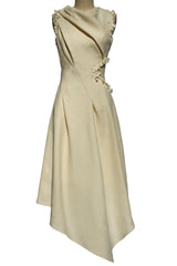       draped-linen-suiting-dress-cutout-seashell