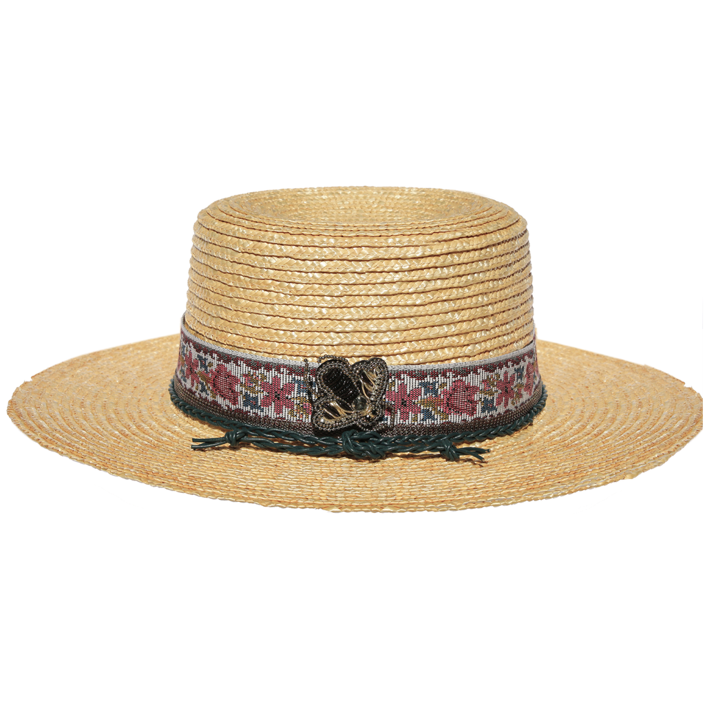 Bejeweled Bee Regency Straw Hat